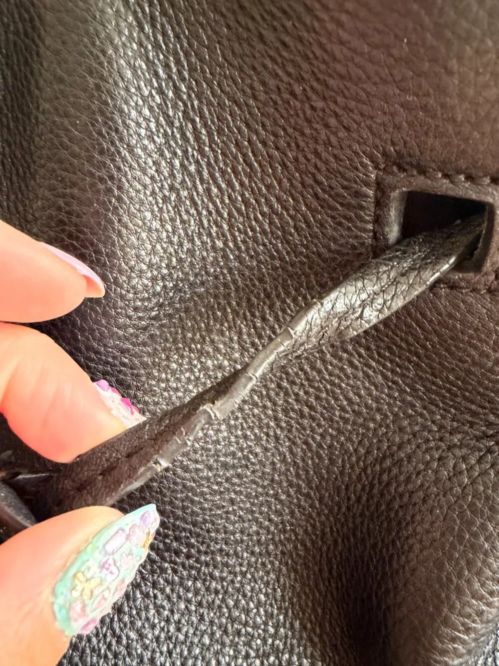 Kate Spade Pebbled Leather Backpack with tassles